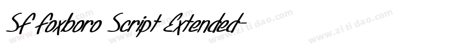 SF Foxboro Script Extended字体转换